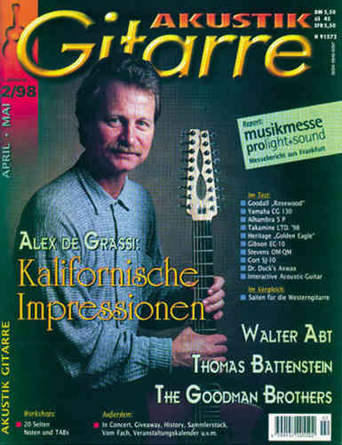 Ausgabe 2/1998 des Fachmagazins AKUSTIK GITARRE