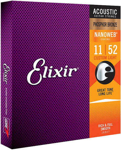 Elixir 16027 • f. Westerngitarre • Phosphor-Bronze • Custom Light (11-52)